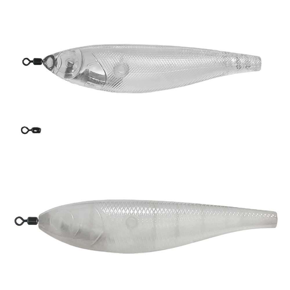 Fishing Tackle Night-Luminous Big-Eye Small-Belly Shrimp Balancing Body Bait ABS Wood Shrimp Squid Bait Hooks Fish – Hard Lure – view 3