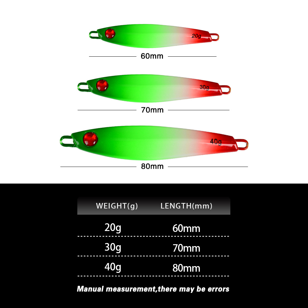 CHEERY Lure Red-Eye Small Metal Jig Artificial Hard Bait Spanish Mackerel Black Bass 20g 30g 40g with Hook Stock Wholesale – Hard Lure – view 3