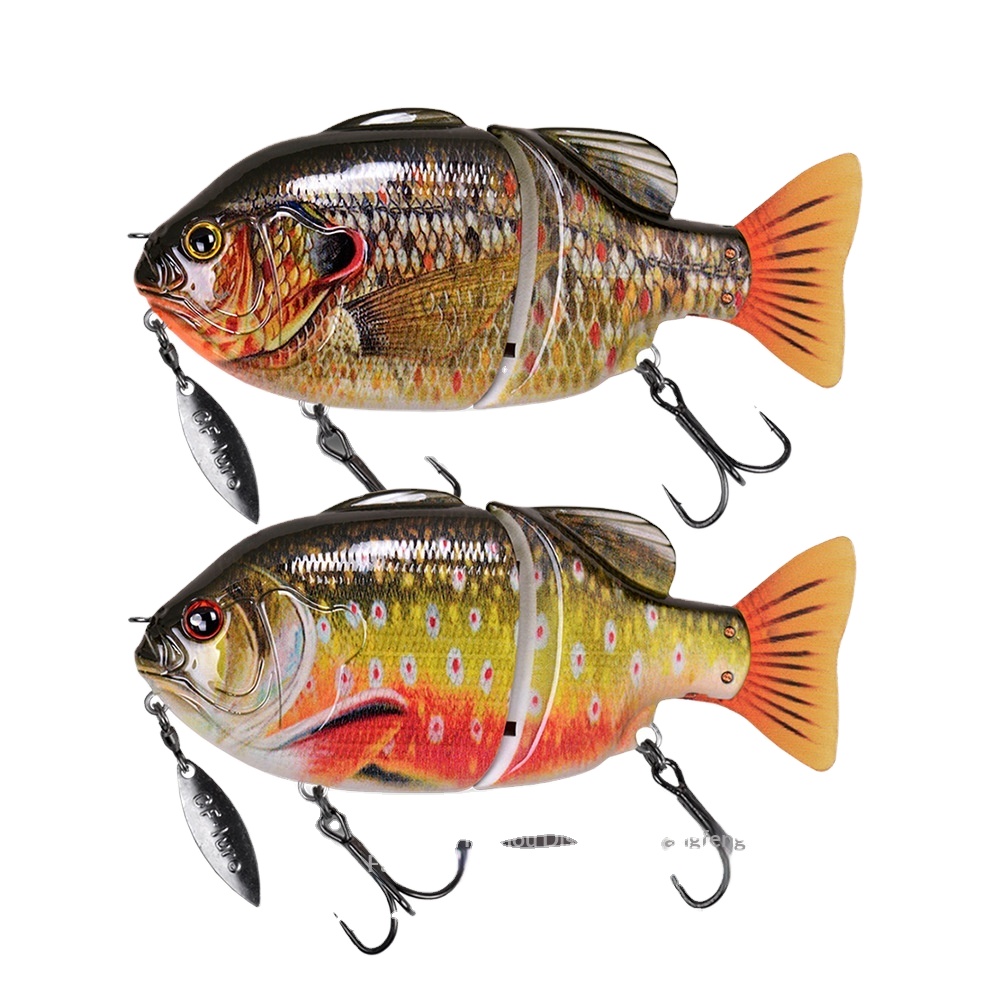 Plastic Artificial Hard Bait Lure Multi-segment Simulation Bait Freshwater Bass Floating 140mm/120mm – Hard Lure – view 1