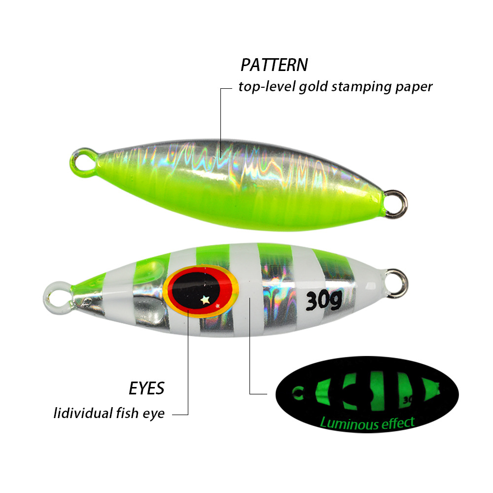 CHEERY Little Bee Deep-Sea Iron Plate Sea Fishing Artificial Hard Bait Slow-Sinking Slow-Rolling Jig 20g-120g Lure – Hard Lure – view 3