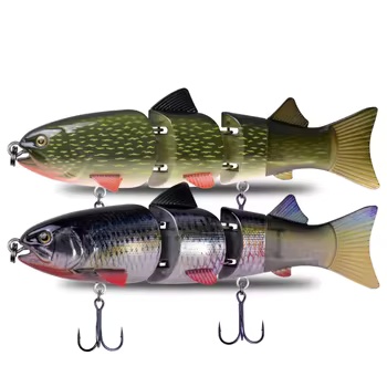 Lure Multi-segment Swimbait Submersible Soft-tail Stainless Steel 215mm 155g Bionic Fishing Lure Hooks Accepting – Hard Lure – view 1