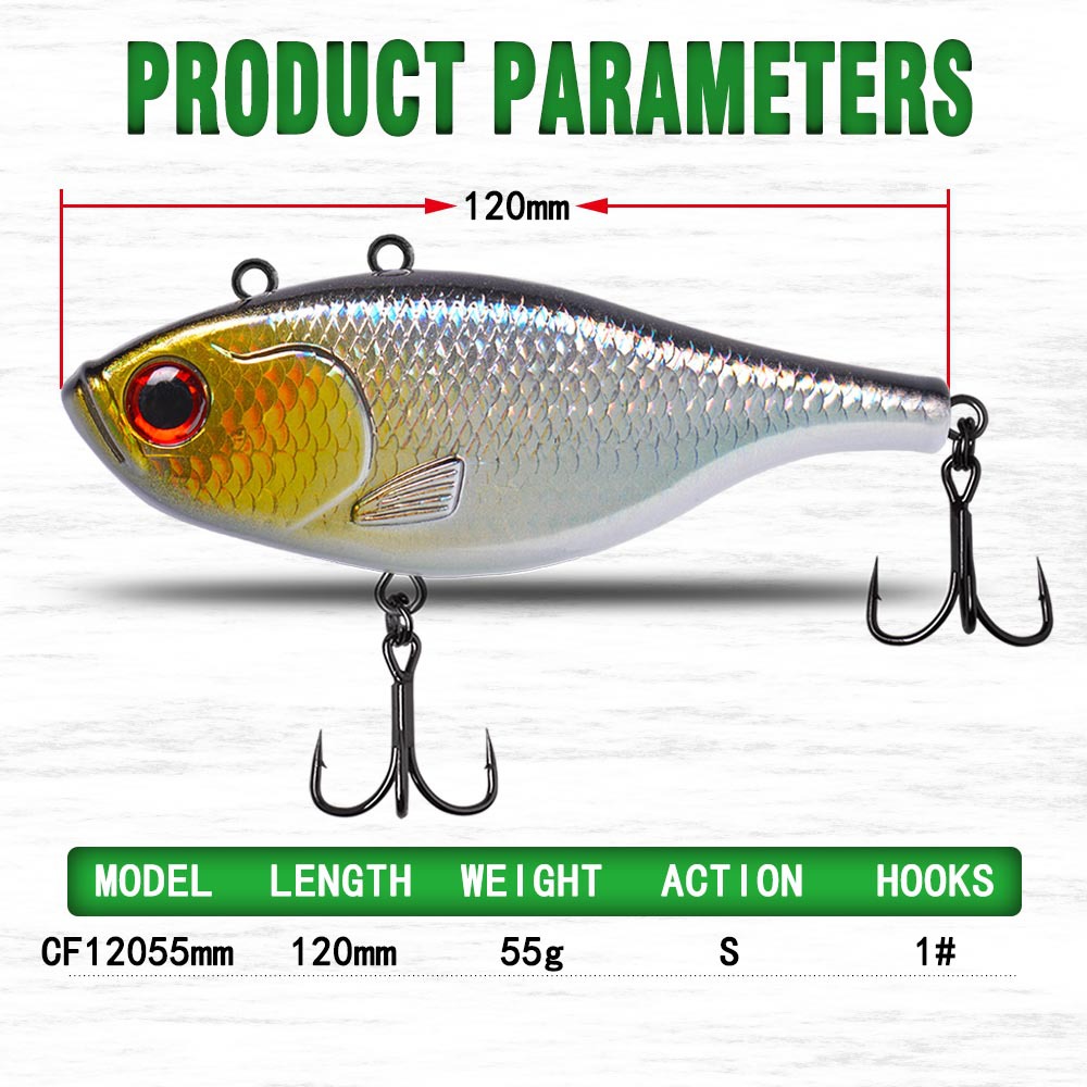 Wholesale Lure Sea Use VIB Fast-Sinking 120mm 55g Plastic Hard Bait Artificial Bionic Lure for Saltwater Fish – Hard Lure – view 5