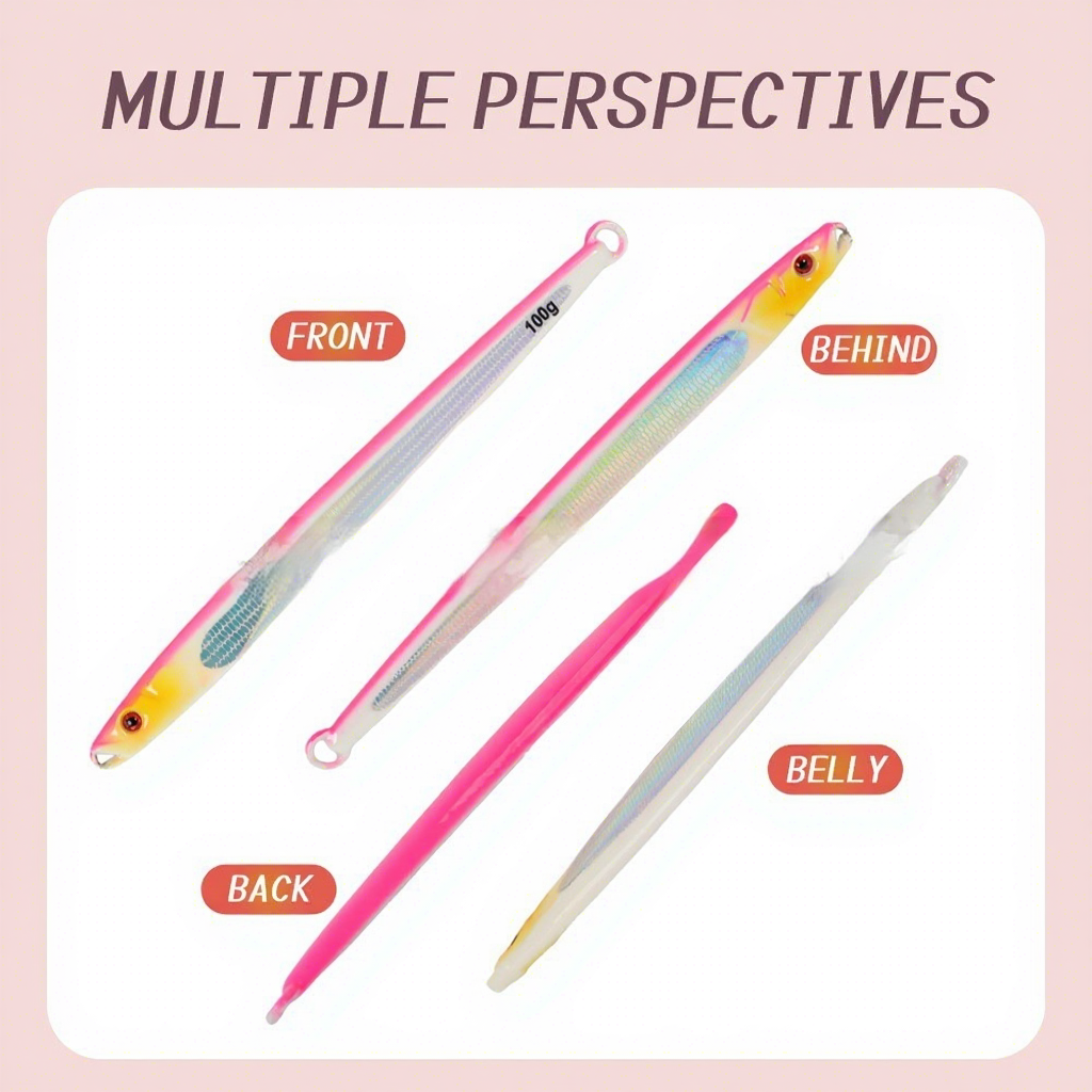 Luminous Laser Lead Sea Fishing Boat Fishing Spanish Mackerel Lure Bait Without Hooks 100g-300g – Hard Lure – view 3