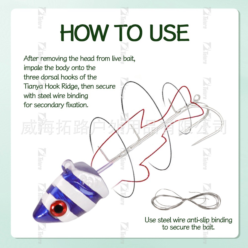 Hot-Selling New Product Luminous Double Hooks Tenya Cutlassfish Hook Deep-Sea Long-Cast Boat Lure Fishing Hook – Fishhook – view 3