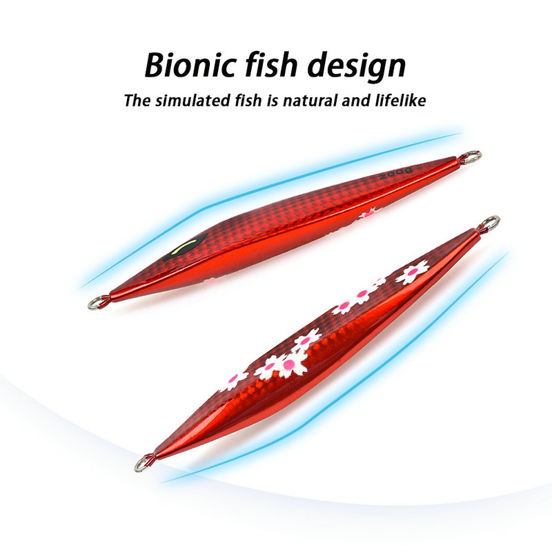 Deep-Sea Slow-Rolling Luminous Metal-Plate Laser Lure Bait 200g 250g 300g Slow-Sinking Lead Fish Bait Artificial Hard Bait Hooks – Hard Lure – view 5