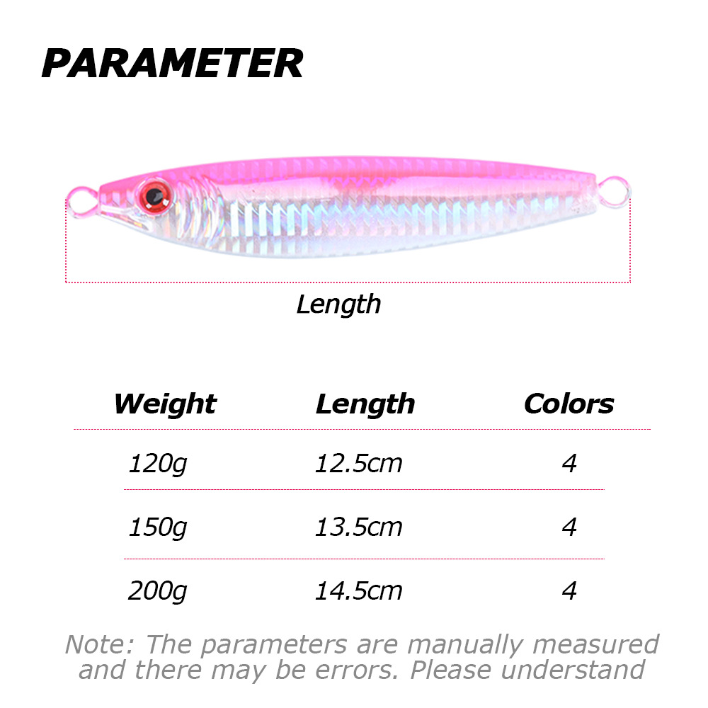 Iron-Plate Lure Snake-Shaped Model S 4 Colors Slow-Rolling Long-Cast Laser Metallic Lead Fish Hard Bait Hooks Bass Night-Glow – Hard Lure – view 3