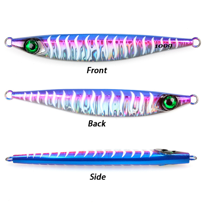 CHEERY Long-Range Sea Fishing Boat Lure Bait 40g-100g Glow-in-the-Dark Striped Shore Casting Sardine Jig Lead for Saltwater Fish – Hard Lure – view 5