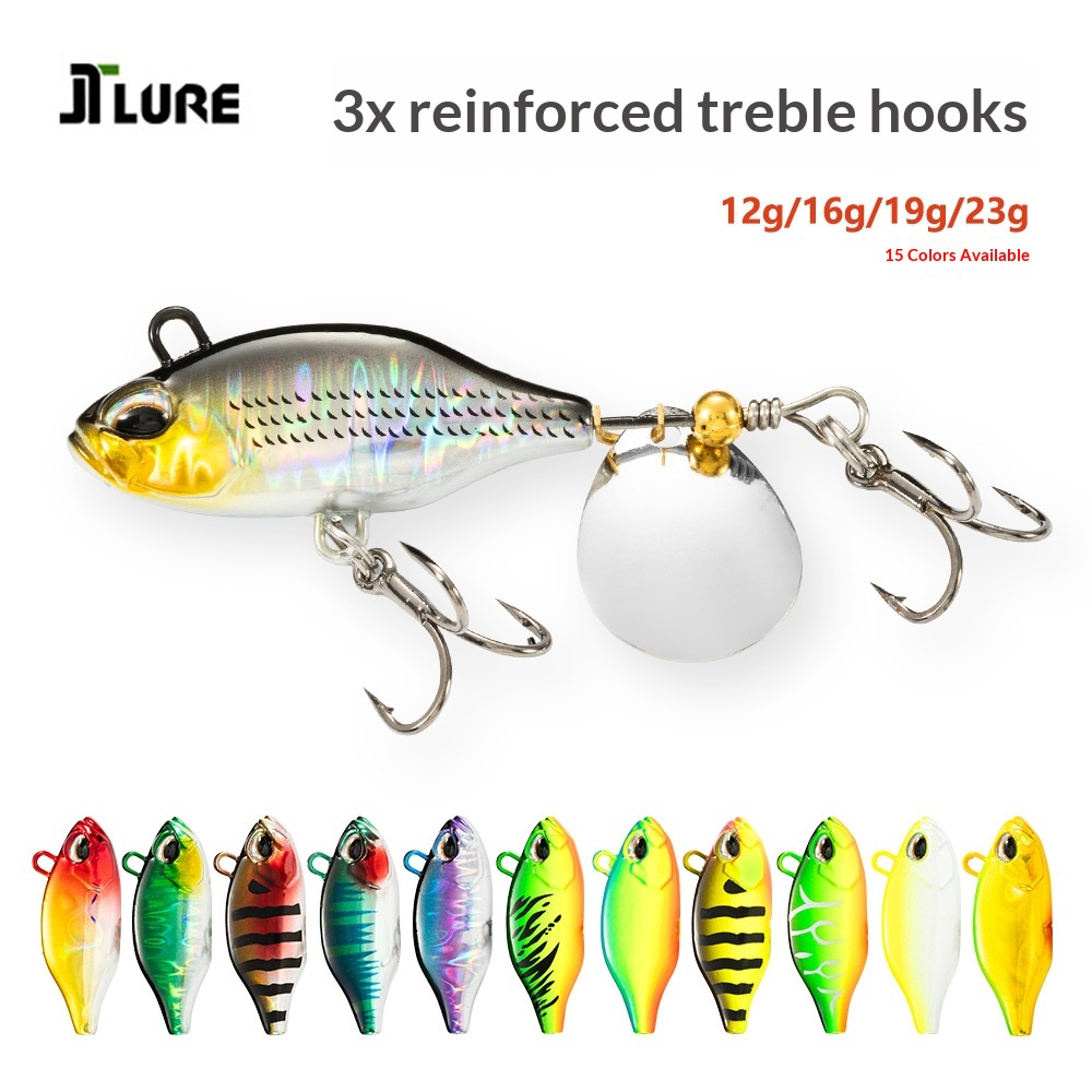 Lure Bait Spinning Sequin VIB Jig Lead Artificial Hard Bait 12g-23g Bass Perch Freshwater & Saltwater Set – Hard Lure – view 5