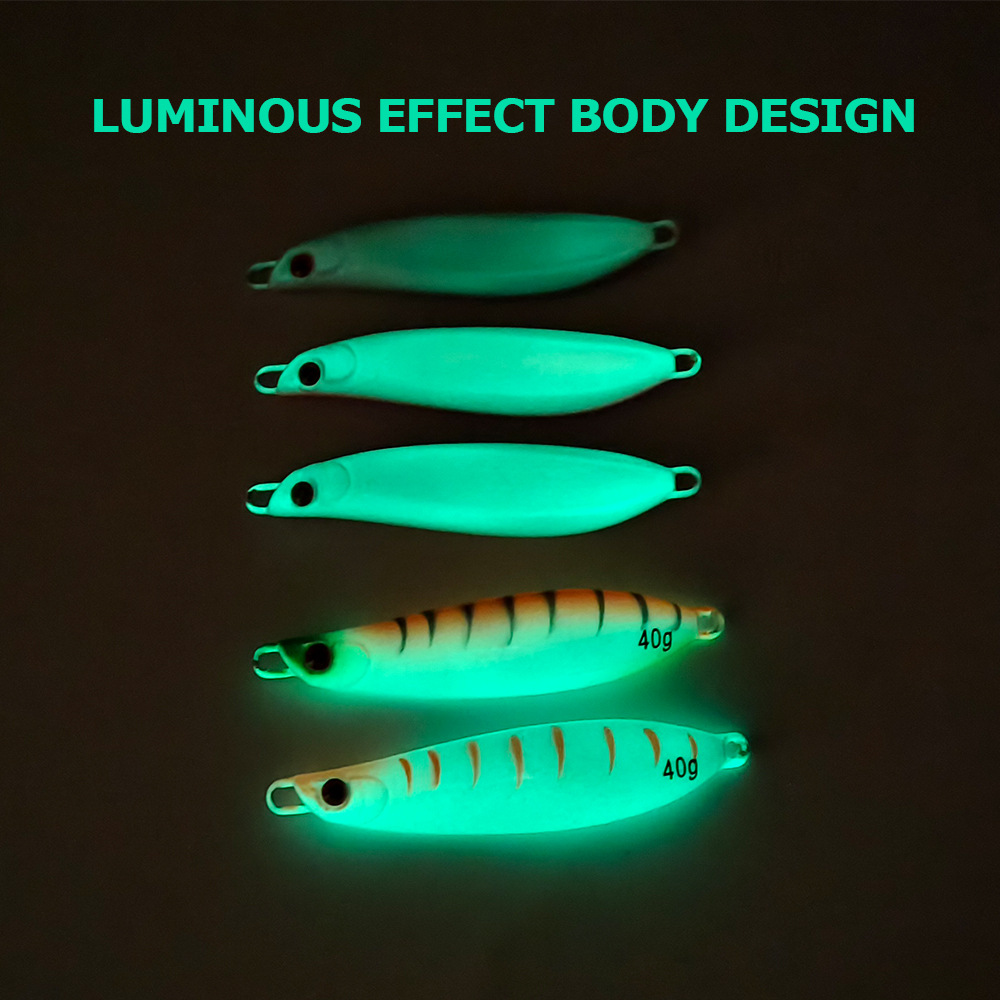 CHEERY Trail-Opening Curved Blade Lure Metal Jig Lead Fish Hook Noctilucent Bionic Sea Boat Fishing Saltwater Fish Wholesale – Hard Lure – view 4