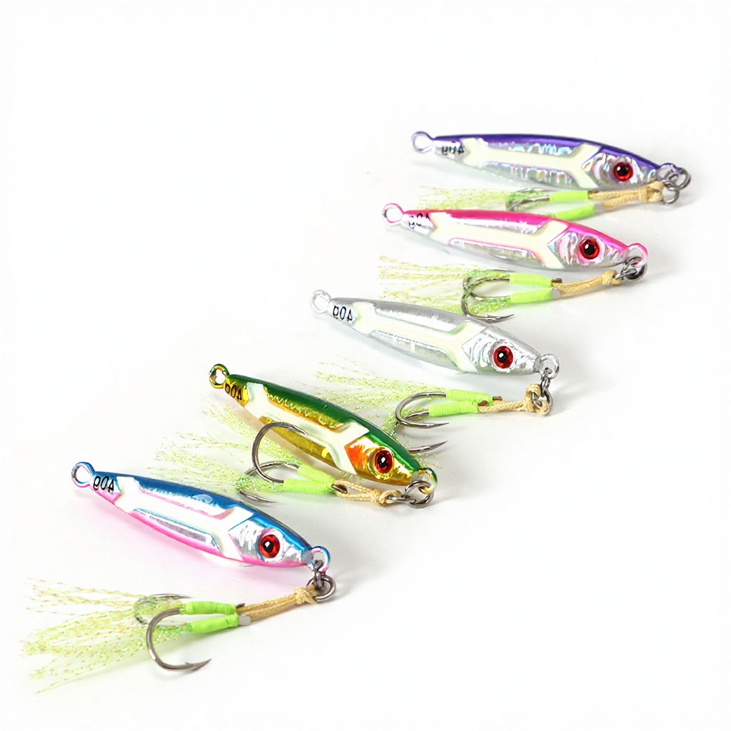 Tuolu Cross-Border Xiaopang Metal Jig Lure Long-Cast Slow-Rolling Noctilucent Laser Hard Bait Fish Bait Without Hooks Wholesale – Hard Lure – view 1