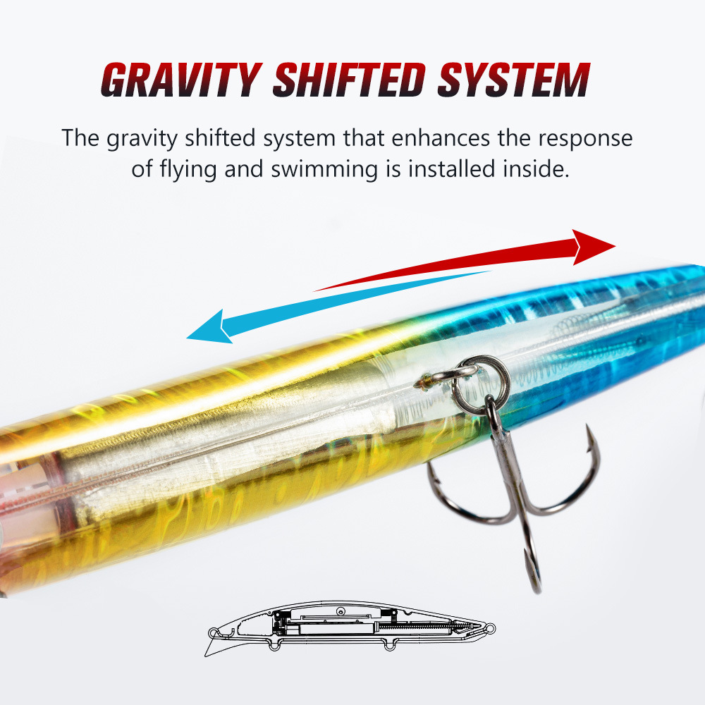 CHEERY Wholesale Cross-Border Live Bait Minnow Stainless Steel Dead-Float System Glitter 14cm/32g Saltwater Fishing Tackle – Fishing Lure – view 4