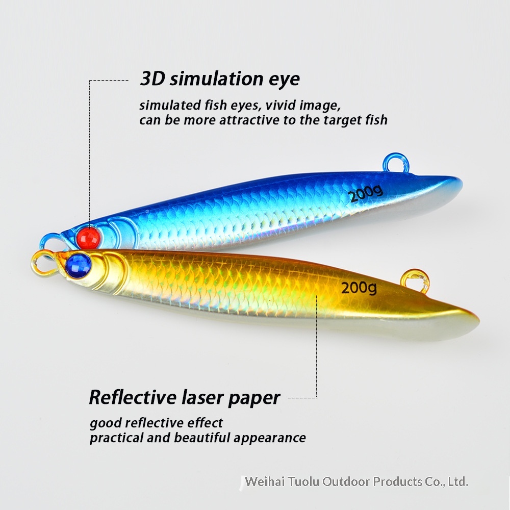 TOLURE TL Laser Gold Dragon Fish Yan Yue Iron Plate 40g-200g Built-in Rattle Beads Biomimetic Sea Fishing Bottom Tossing Long – Hard Lure – view 4