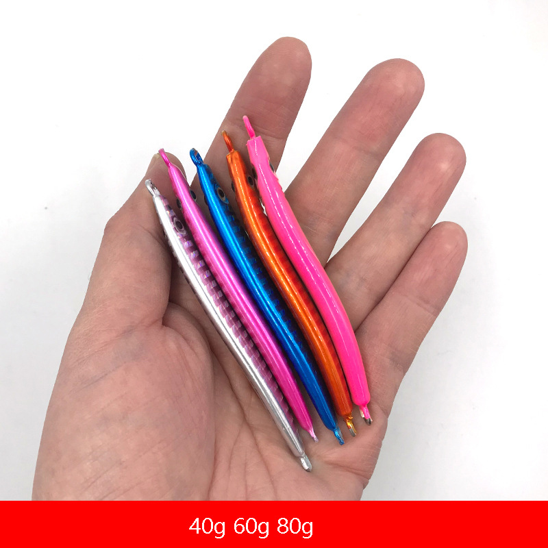 Pave the Way Tulu Outdoor Lure Shore Casting Small Iron Plate Lead Fish Bait Luminous 40g 60g 80g Snakehead Spanish Mackerel – Hard Lure – view 2