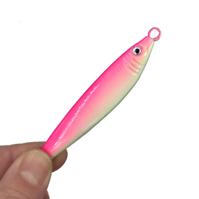 Pave the Way Tulu Outdoor Lure Shore Casting Small Iron Plate Lead Fish Bait Luminous 40g 60g 80g Snakehead Spanish Mackerel – Hard Lure – view 5