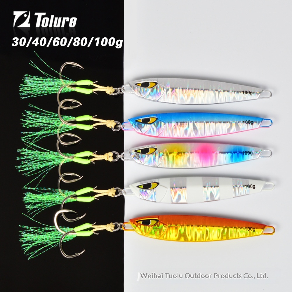 Hot-Selling New Arrival Laser 30g-100g Sea Fishing Mackerel Hairtail Long-Cast Artificial Hard Bait Metal Jig Lead Fish Stock – Hard Lure – view 4