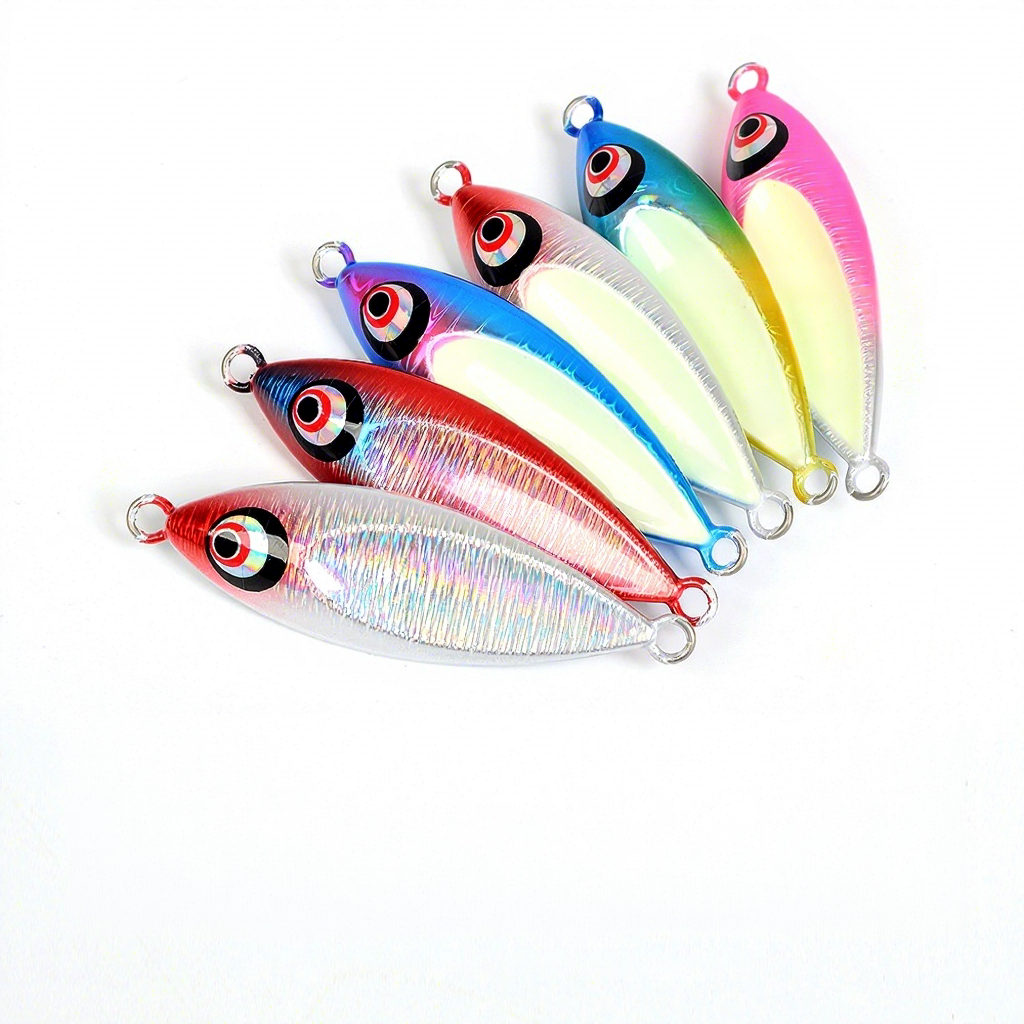 Slow-Sinking Water Drop Iron Plate 80g 100g Floating Slow-Rolling Lure UV Glow Cod Grouper Boat Sea Fishing Artificial Bait – Hard Lure – view 4