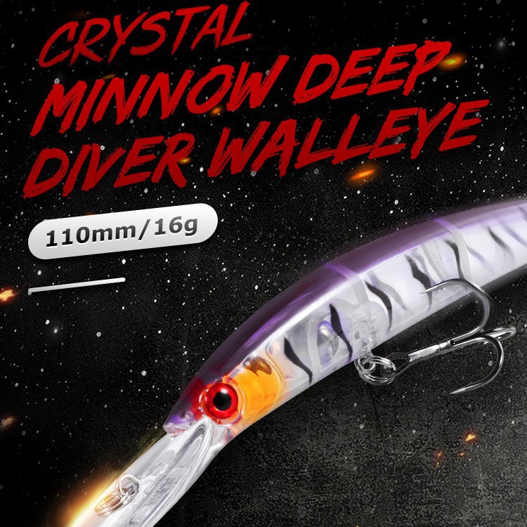 JTLURE Russian Stainless Steel Imitation Growing Tongue Lure Minnow 11cm 16g Artificial Hard Bait Fishing Tackle for Trolling – Hard Lure – view 1