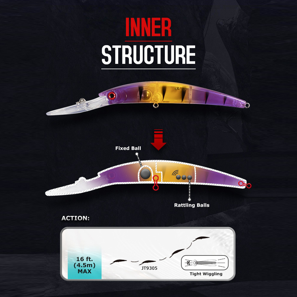 JTLURE Russian Stainless Steel Imitation Growing Tongue Lure Minnow 11cm 16g Artificial Hard Bait Fishing Tackle for Trolling – Hard Lure – view 4