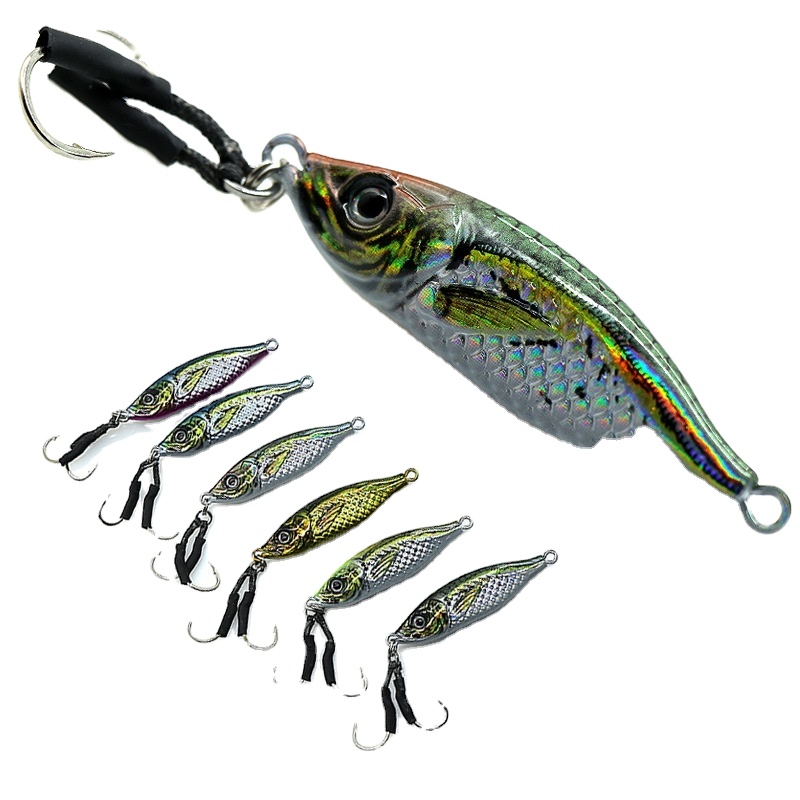 3D Printed Metal Jig Fish Lure for Sea Boat Fishing Saltwater Fish Long-Cast Slow-Rolling Glow-In-The-Dark Artificial Hard Bait – Hard Lure – view 2