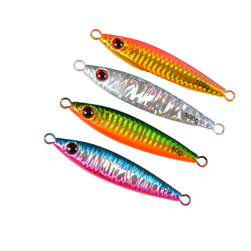 60g 80g 100g Artificial Hard Bait Metal Jig Lure Shore Casting Boat Fishing Nearshore Slow Shake No Hooks for Sea Bass – Hard Lure – view 2