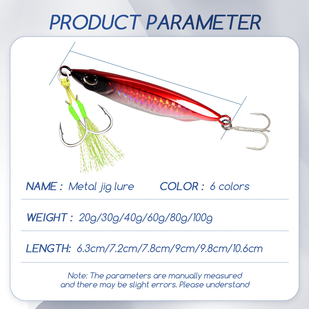 Metal Jig Lure for Shore & Long-Distance Casting Artificial Hard Bait Without Hooks Sea Fishing & Boat Fishing – Hard Lure – view 2