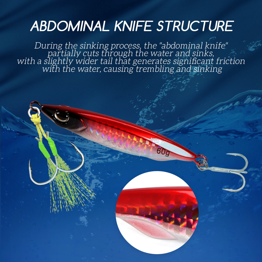 Metal Jig Lure for Shore & Long-Distance Casting Artificial Hard Bait Without Hooks Sea Fishing & Boat Fishing – Hard Lure – view 4