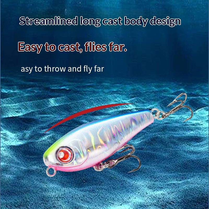 44cm/29g Artificial Hard Bait Lure Crazy Mackerel Pencil Slow-Sinking Long-Cast Submersible Minnow Lead Floating Type Hooks – Hard Lure – view 2