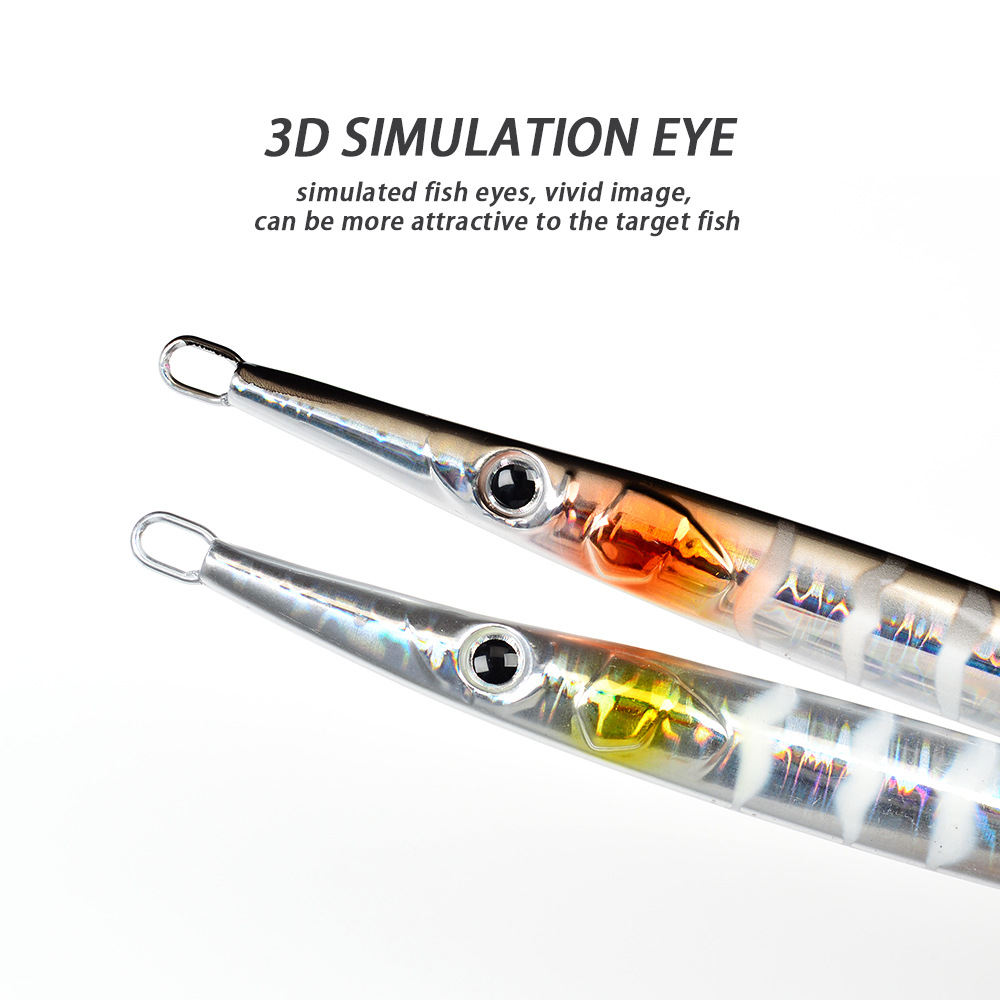 Cross-Border Hot-Selling Fast-Sinking Metal Jig UV Luminous Artificial Hard Bait Sea Fishing Boat Fishing Spanish Mackerel 80g – Hard Lure – view 4