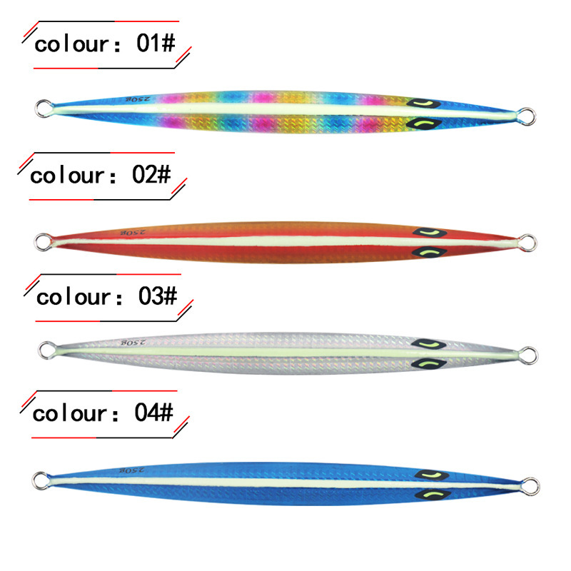 Glow-in-the-Dark Iron Plate Lead Fish Jig Bait for Deep-Sea Boat Fishing Slow-Rolling Artificial Hard Bait Without Hooks – Hard Lure – view 2