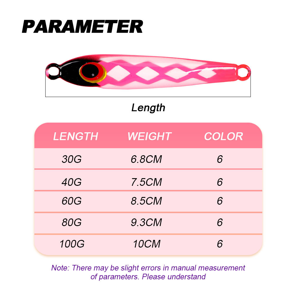 Tuolu New Slow-Shaking Iron Plate Hard Artificial Bait Noctilucent Multi-Color Lure Lead Fish Bionic Spanish Mackerel Fishing – Hard Lure – view 3