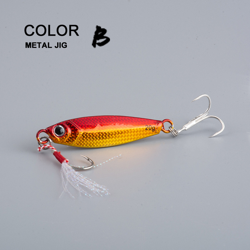 Simulation Small Fish Luminous Dragon Tooth Metal Jig Lure Long-Cast Sinking Bait Crappie Special Killer 5-Piece Hooks Fishing – Hard Lure – view 3