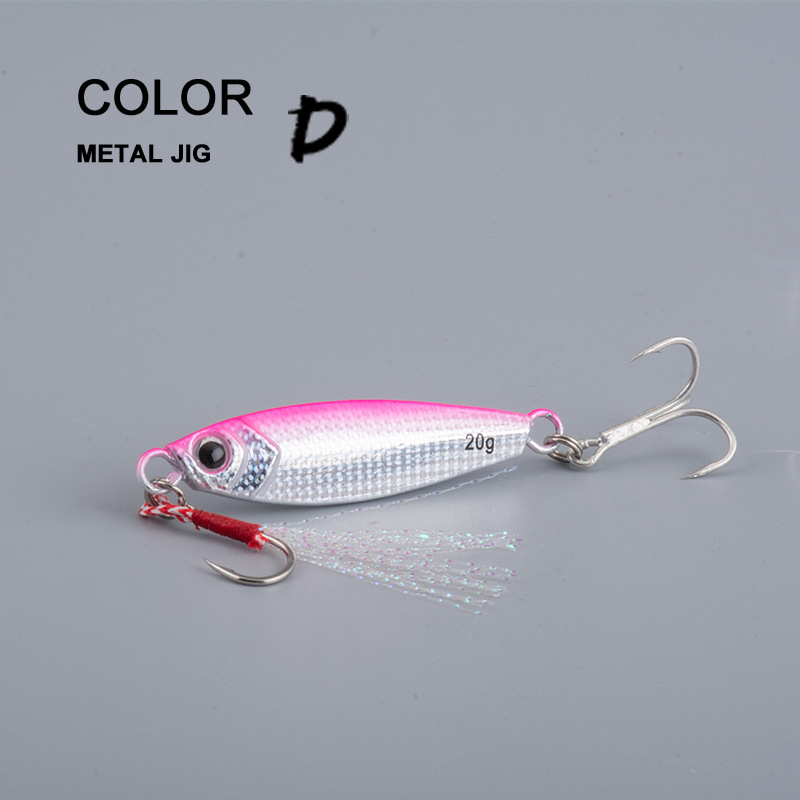 Simulation Small Fish Luminous Dragon Tooth Metal Jig Lure Long-Cast Sinking Bait Crappie Special Killer 5-Piece Hooks Fishing – Hard Lure – view 5