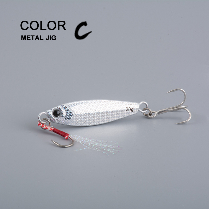 Simulation Small Fish Luminous Dragon Tooth Metal Jig Lure Long-Cast Sinking Bait Crappie Special Killer 5-Piece Hooks Fishing – Hard Lure – view 4