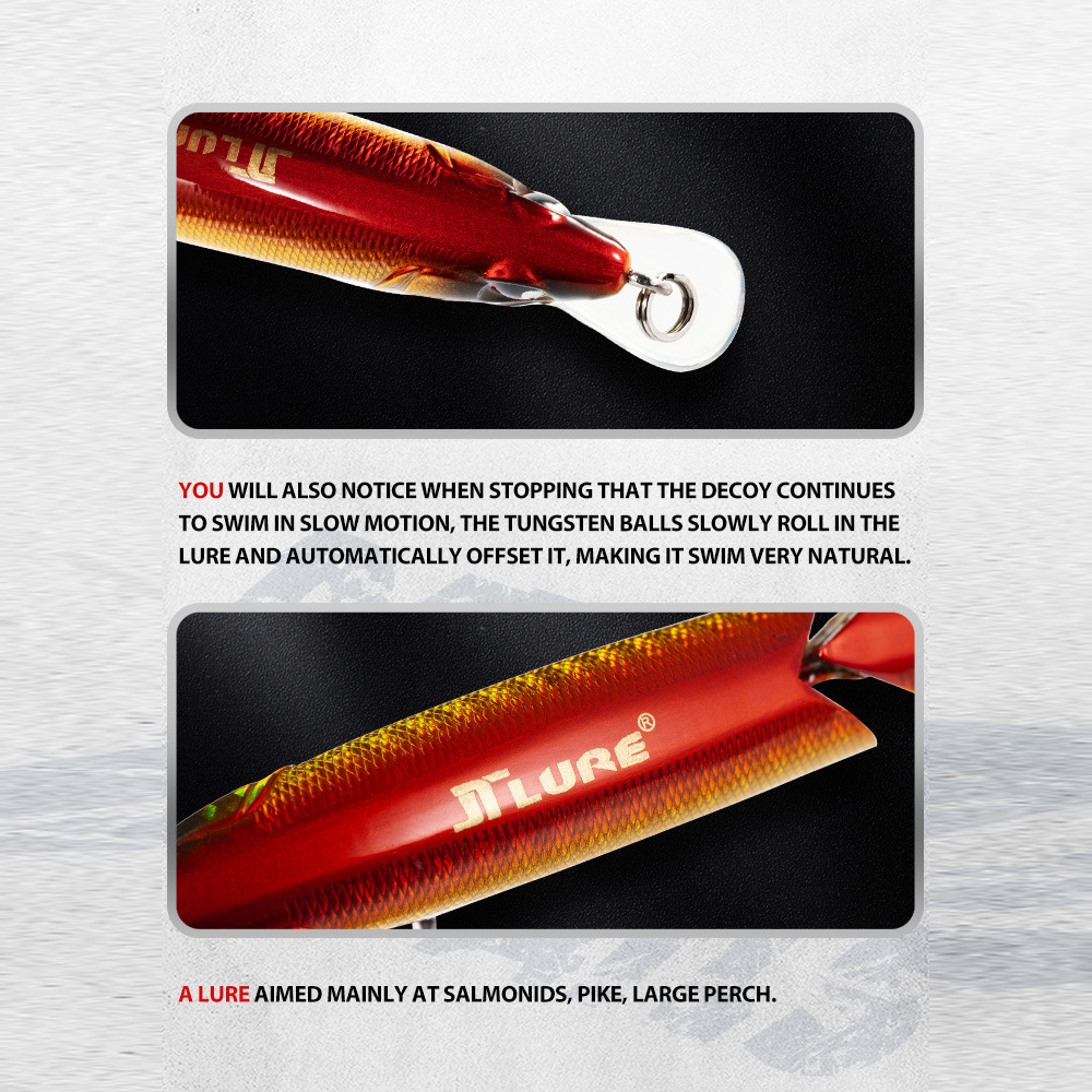 Wholesale Stainless Steel Bionic Artificial Hard Bait Minnow Two-Joint 12g 11cm Lure for Bass Fishing – Hard Lure – view 3