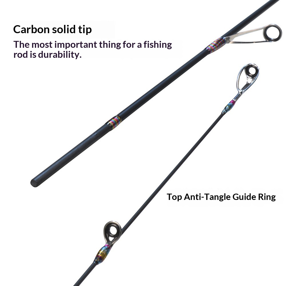 Fuji Guide Ring Full Carbon Ultra-Light Hard Action Baitcasting Rod with Solid Carbon Tip for Rivers and Streams-Weihai Factory – Fishing Rod – view 2