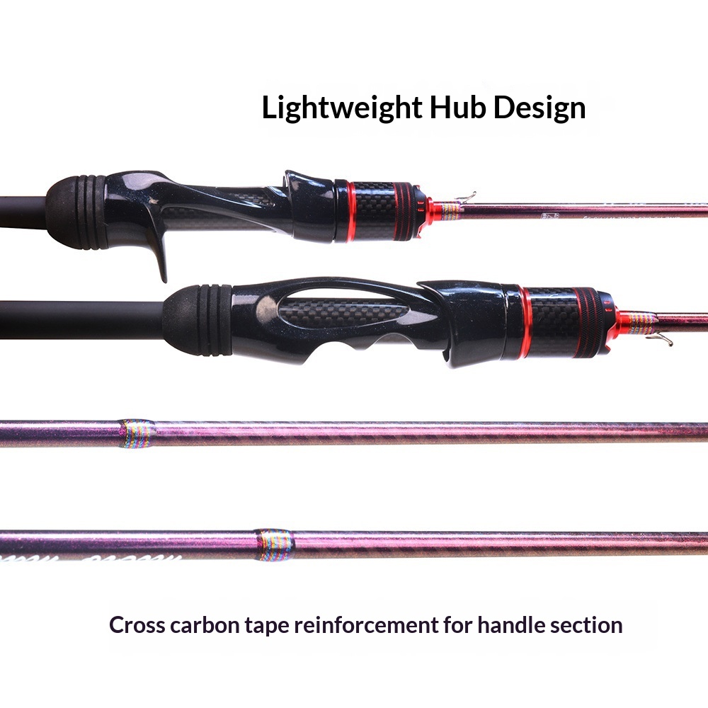 Fuji Guide Ring Full Carbon Ultra-Light Hard Action Baitcasting Rod with Solid Carbon Tip for Rivers and Streams-Weihai Factory – Fishing Rod – view 3
