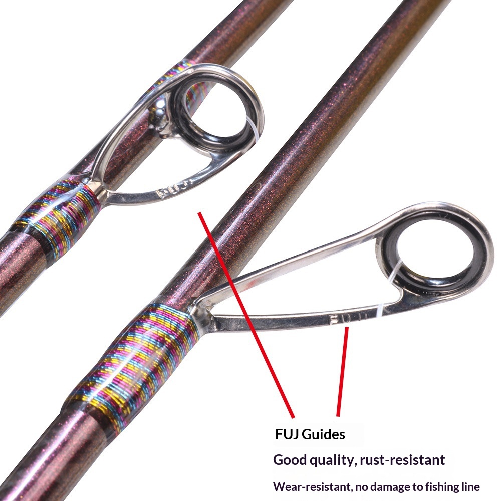 Fuji Guide Ring Full Carbon Ultra-Light Hard Action Baitcasting Rod with Solid Carbon Tip for Rivers and Streams-Weihai Factory – Fishing Rod – view 4