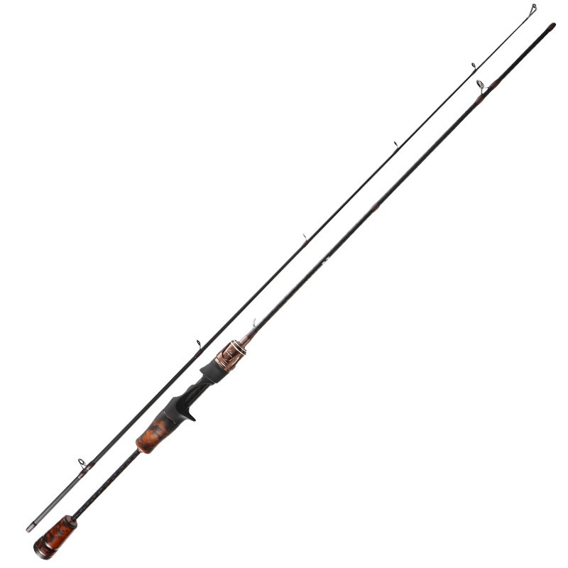 For Mandarinfish Spinning Rod Solid Wood Grip Carbon Tip Straight/Gun Handle Fast Action Lake Fishing – Fishing Rod – view 1
