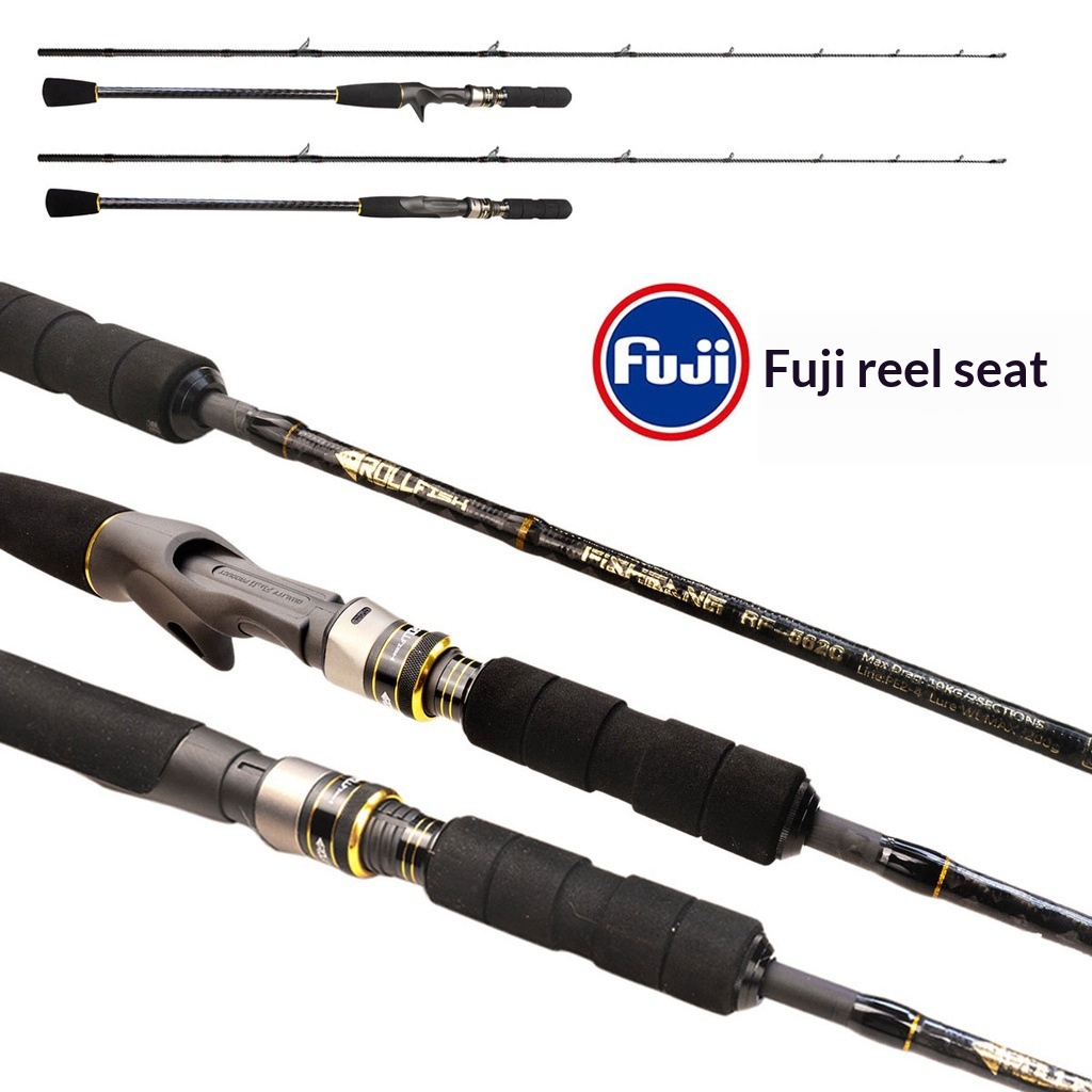 Boat Fishing Rod Inshore Jigging Ultra-hard Action 121cm Collapsed Length 1.6-1.98m Size Fuji Reel Seat Carbon Sea Fishing Rod – Fishing Rod – view 5