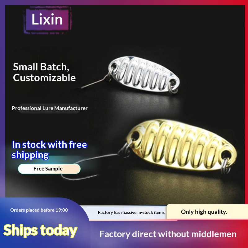 Flat-Vibration Sequin Micro-Object Stream Lure Bait Zinc Alloy with Hooks for Bluegill Mandarin Fish – Hard Lure – view 5