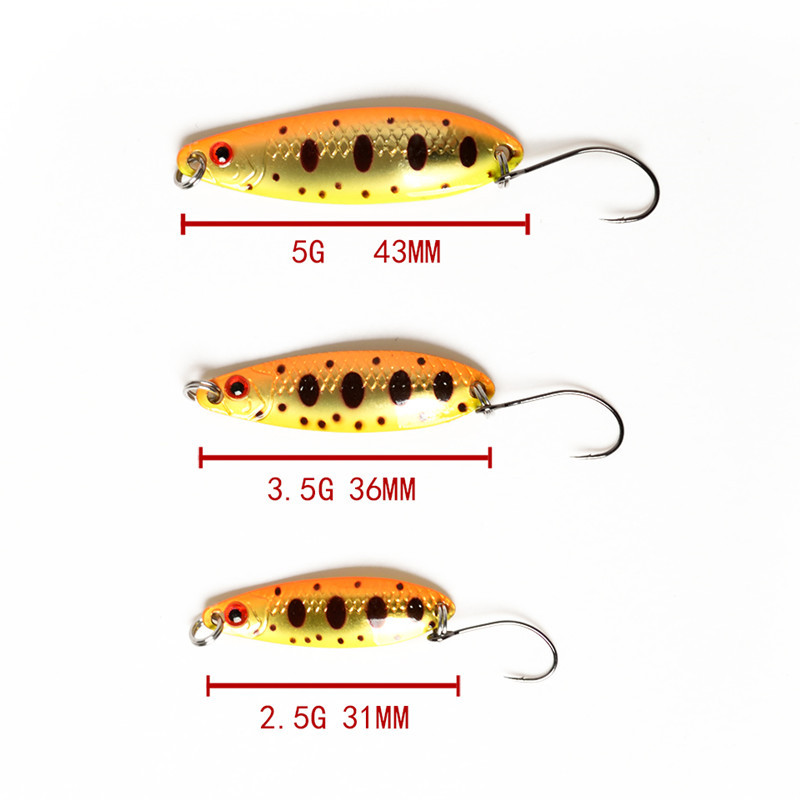 Copper Lure Micro Bait Sequin Colorful 25g 35g Mandarin Fish Big-Eye Single Hook White Striped Bass Bait – Hard Lure – view 2