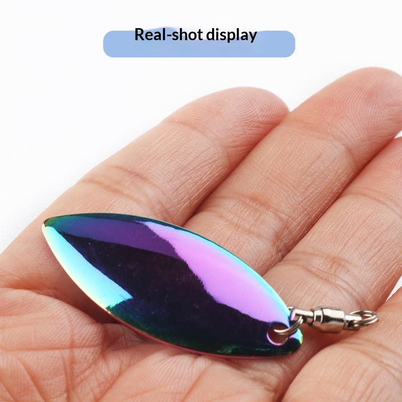 Iron Bearing Rotating Ring Willow Leaf Live Bait Frog VIB Noise Plate DIY Composite Rattle Plate – Fishing Accessory – view 2