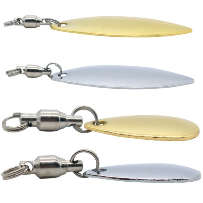 Iron Bearing Rotating Ring Willow Leaf Live Bait Frog VIB Noise Plate DIY Composite Rattle Plate – Fishing Accessory – view 4