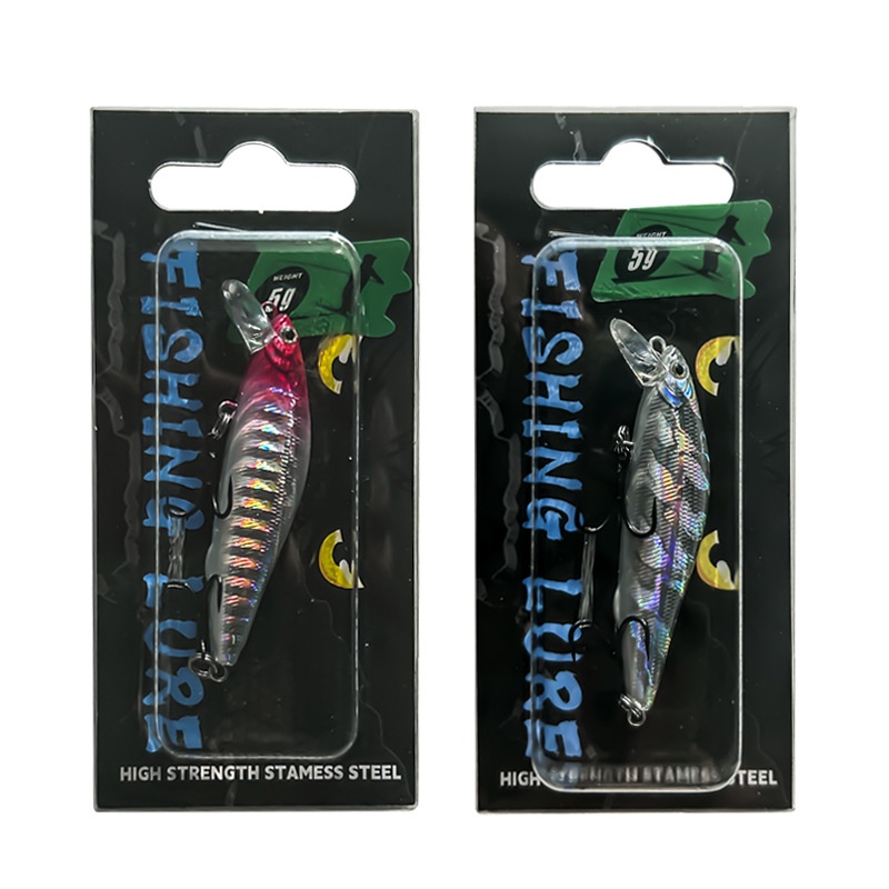 Espressif Long-Cast Silver Big Knife Minnow Lure Slow-Sinking Dead-Fly Bait Slant-Eye Mandarin Fish Bass ABS Freshwater Hooks – Hard Lure – view 2