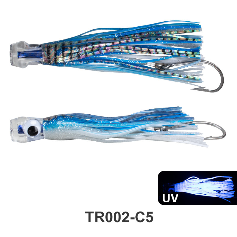 New 23cm 9" 110g Plastic Soft Squid Skirt Snapper Mackerel Lake Trolling Soft Tuna Lure Fishing Lure Hook – Soft Lure – view 2