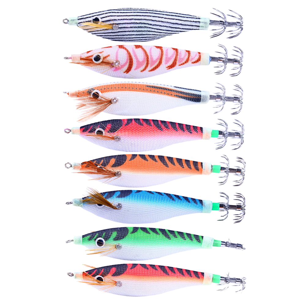 Wholesale SJ013 10cm 9.6g 3.5# Saltwater Luminous Shrimp Baits Squid Jig Fly Fishing Float Fishing Lures – Hard Lure – view 1