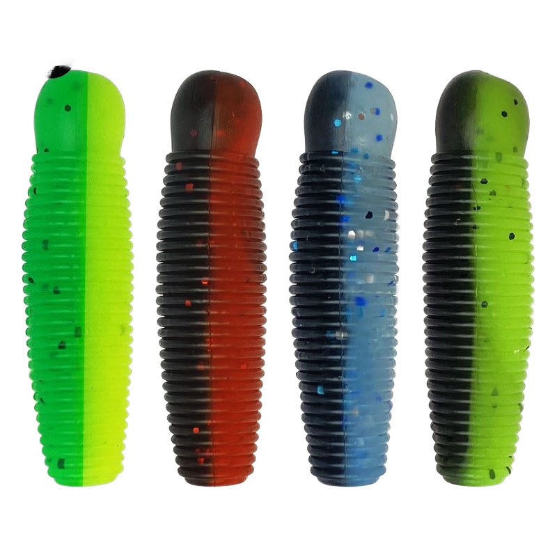 LUSHAZER 1pc Soft Stick Baits PVC Worm 4cm 5cm Fishing Bait Bass Pike Carp Thunder Fish Artificial Lures Without Hooks – Soft Lure – view 1