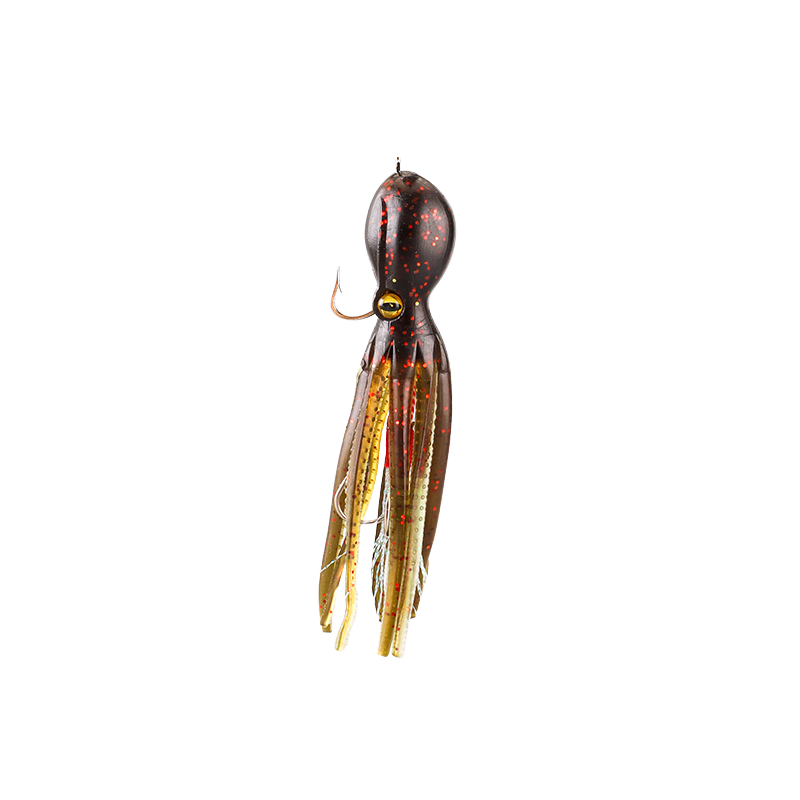 11cm 19g Octopus Soft Bait Double Hook Iron Plate Jig Plastic Sea Fishing Boat Bait for Tuna & Bass Deep Sea & River Fishing – Soft Lure – view 5