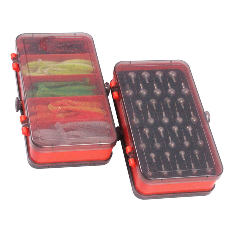 Wholesale Burle P2 ABS Double-sided Split Bait Box 127g Portable Waterproof Fishing Accessories Lead Hook Soft Bait Stream Lake – Bait Box – view 2