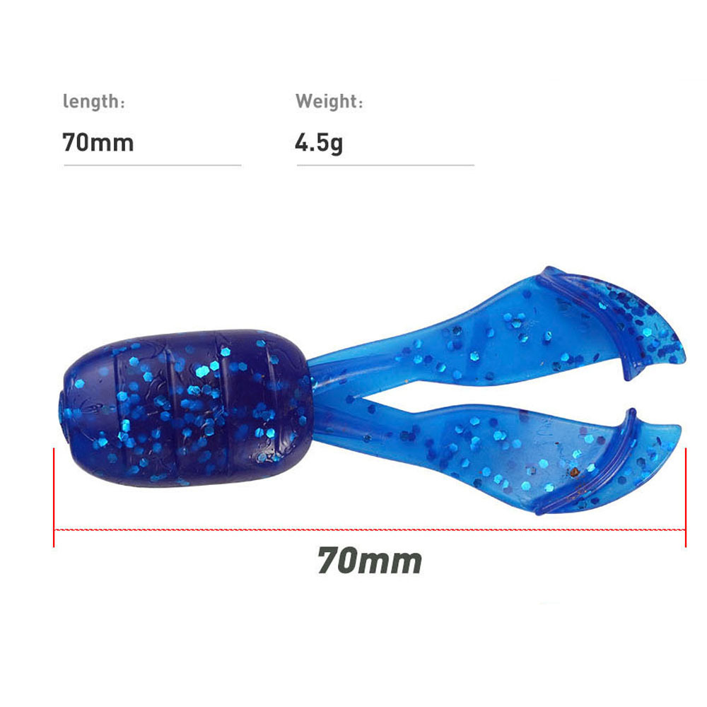FUN Stainless Steel Bottom Soft Lure Artificial Soft Bait Hooks for Bass Fishing 7cm 4.5g Whisker Man JIG Tail-Dragging Frog – Fishing Lure – view 3